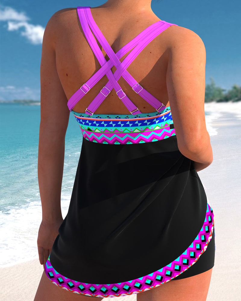 Eliza | Maillot de bain avec lacets et taille cintrée, camoufle le ventre - Dernier jour 80% de réduction !