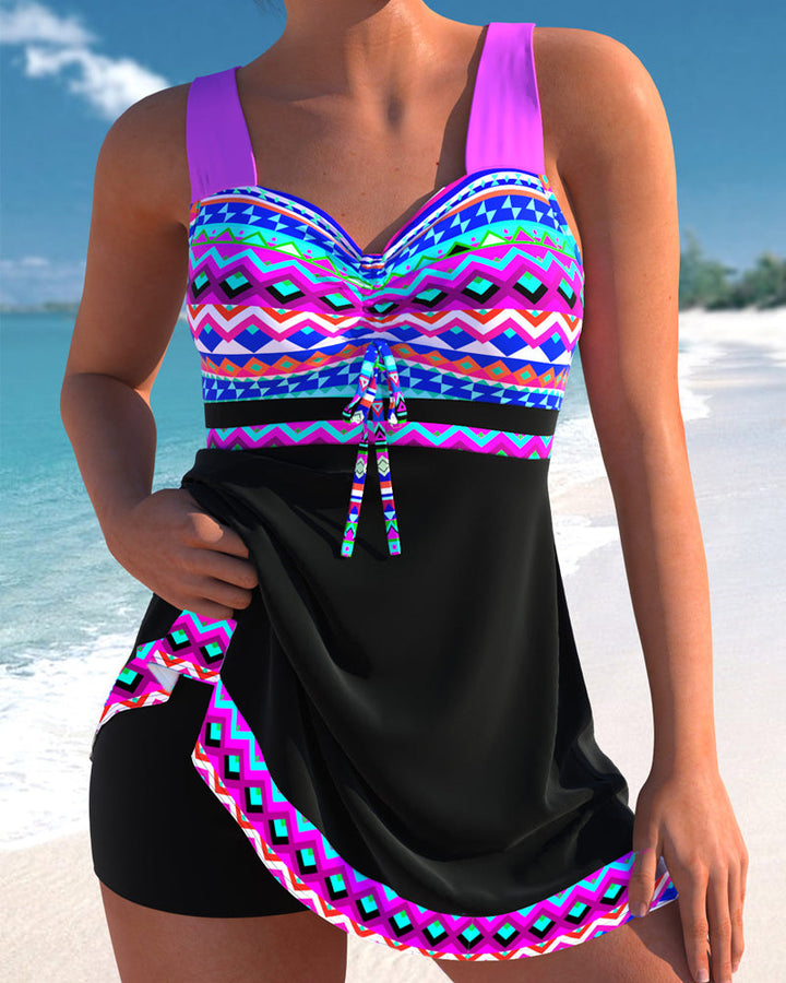Eliza | Maillot de bain avec lacets et taille cintrée, camoufle le ventre - Dernier jour 80% de réduction !