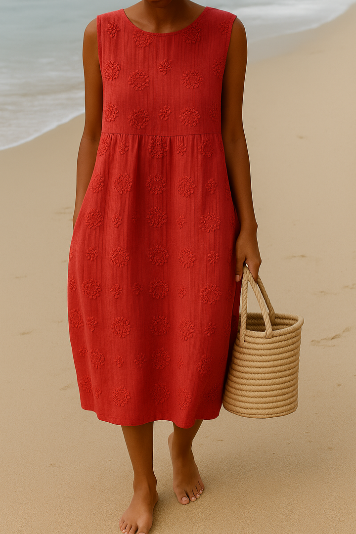 Elena | Robe brodée pour une élégance naturelle