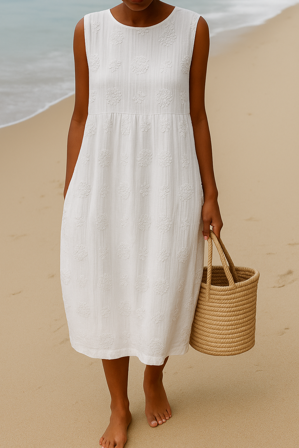 Elena | Robe brodée pour une élégance naturelle