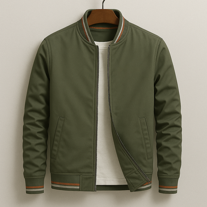 Chez Monsieur™ | Blouson Bomber Élégant à Rayures