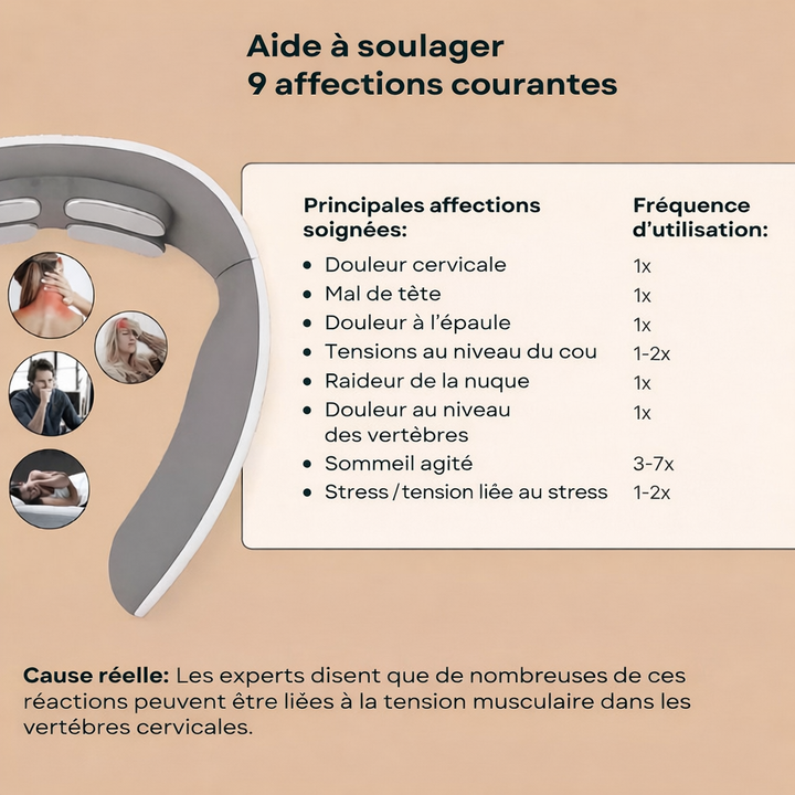 NeuroRelease™ Soulagement du cou | Élimine 92 % des tensions cervicales, maux de tête et picotements en 10 minutes