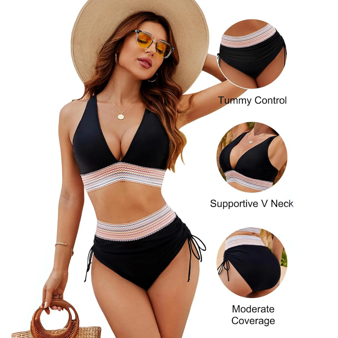 Noor - Ensemble de bikini taille haute - Dernier jour 80% de réduction !