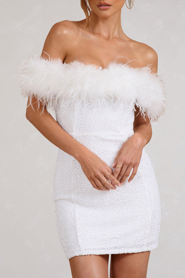 Toulouse™ | Robe à pailettes avec plumes