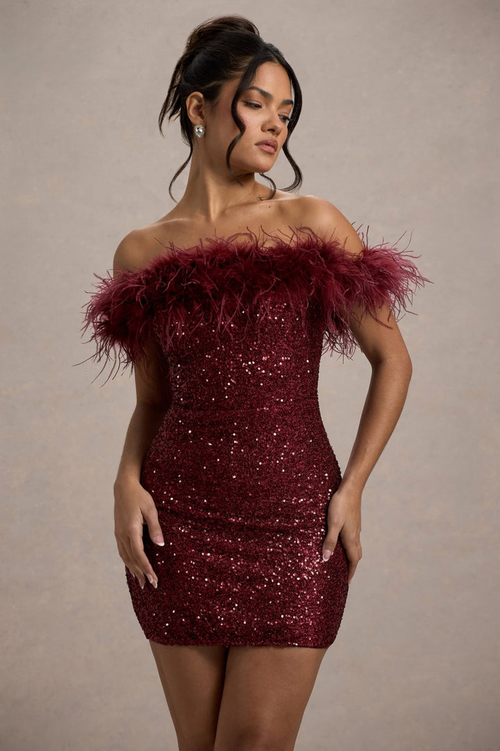 Toulouse™ | Robe à pailettes avec plumes