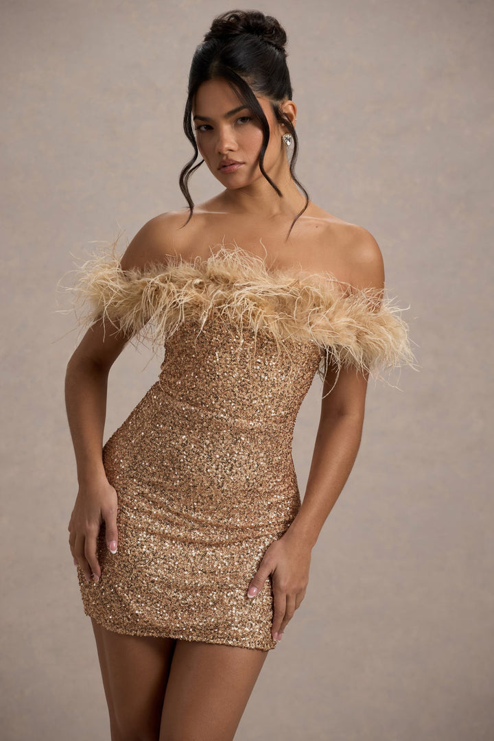 Toulouse™ | Robe à pailettes avec plumes